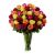 Florero con 36 Rosas de Colores 