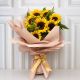 bouquet de girasoles  decorado con papel coreano 