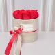 caja de rosas redonda con tarjeta personalizada y decoracion y envio a domicilio en las cidades de colombia 