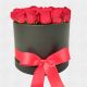 caja redonda con 24 rosas 